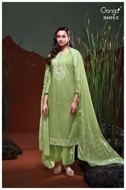 Ganga felora 4451 Unstitched dress material wholesalers in pune